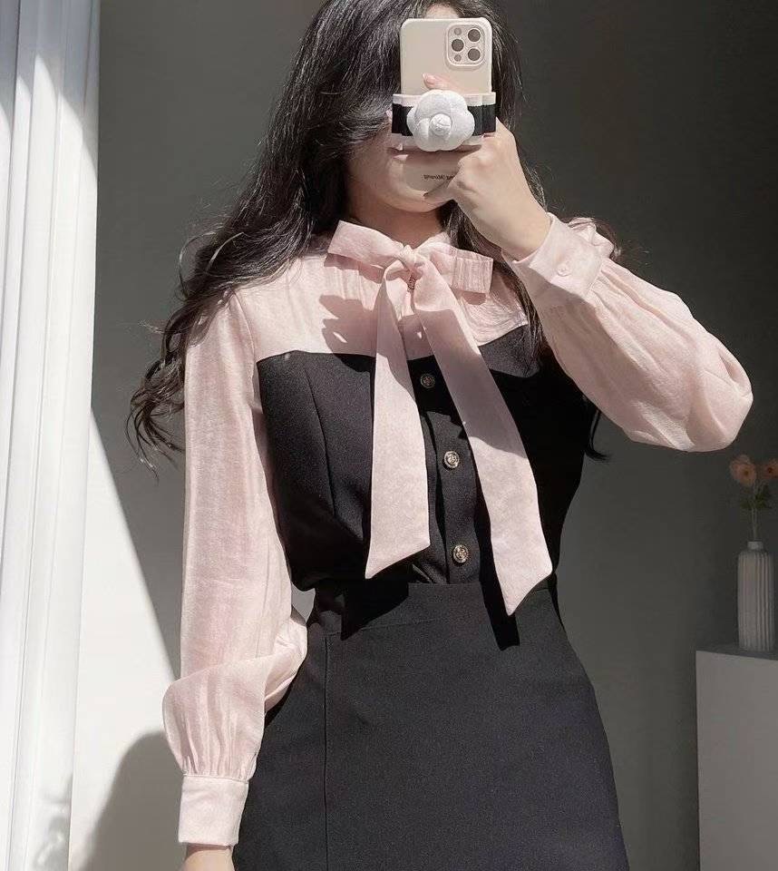 OLIVIA韓國直郵㊣女裝新款職業真品25秋冬推薦時尚襯衫蕾絲衫OLIVIA襯衫/蕾絲衫圖色1