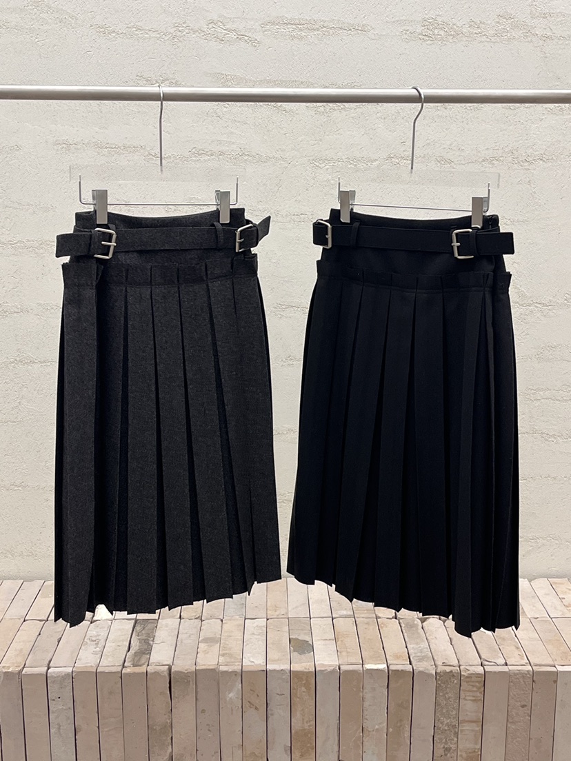 OURS東大門㊣代購女裝新款真品職業人氣半身裙中短裙系帶褶裥OURS半身裙/中短裙