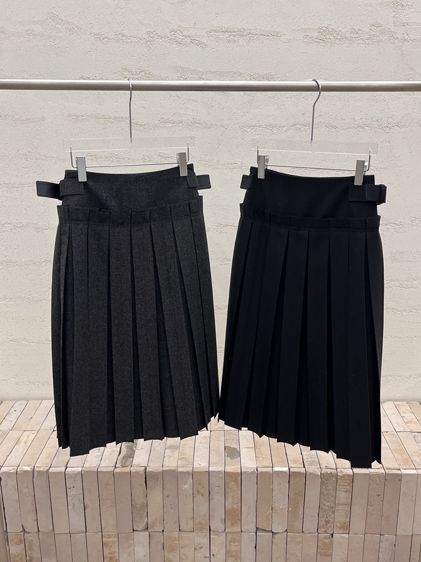 OURS東大門㊣代購女裝新款真品職業人氣半身裙中短裙系帶褶裥OURS半身裙/中短裙