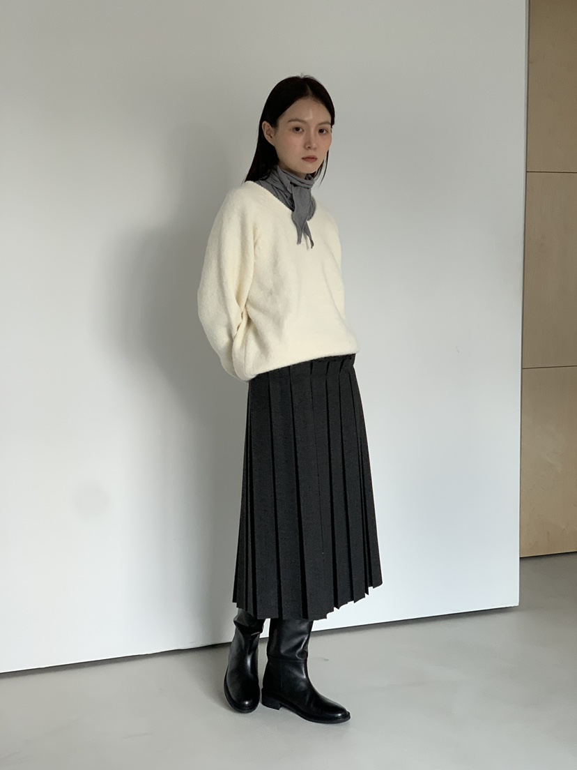 OURS東大門㊣代購女裝新款真品職業人氣半身裙中短裙系帶褶裥OURS半身裙/中短裙