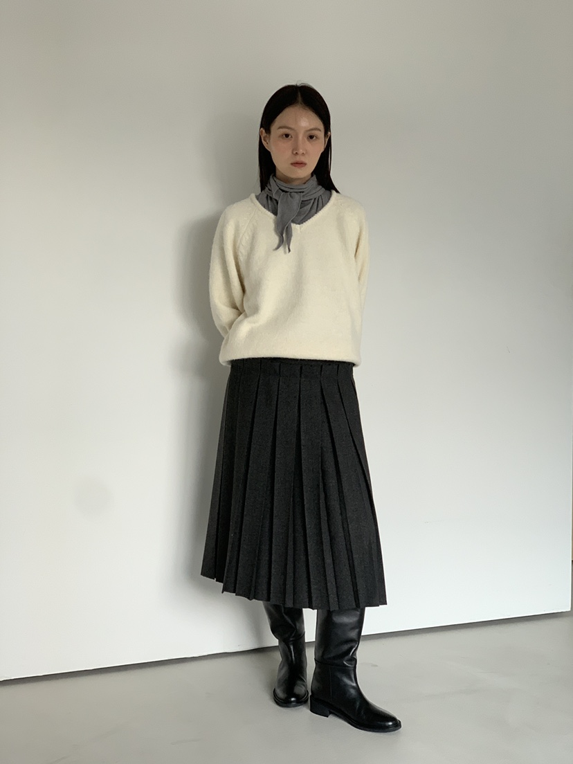 OURS東大門㊣代購女裝新款真品職業人氣半身裙中短裙系帶褶裥OURS半身裙/中短裙