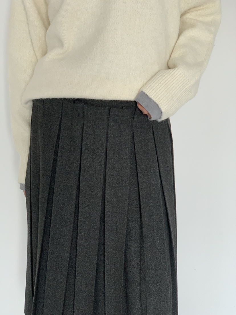 OURS東大門㊣代購女裝新款真品職業人氣半身裙中短裙系帶褶裥OURS半身裙/中短裙