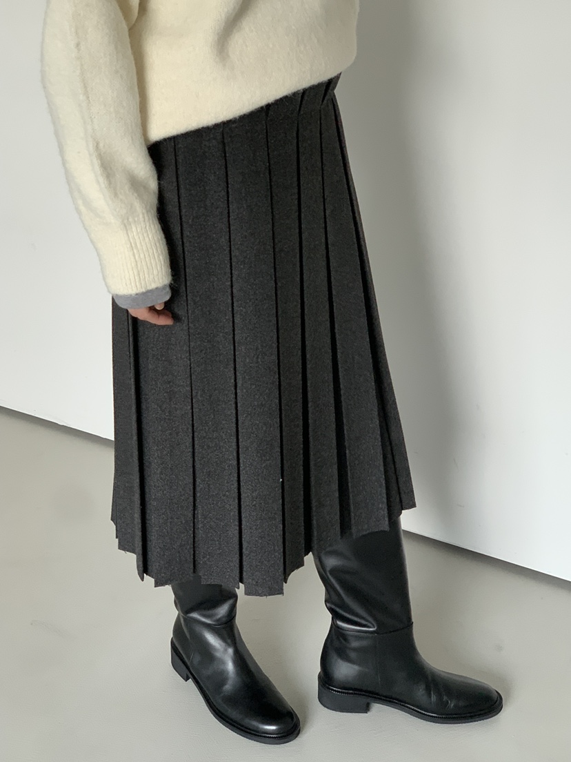 OURS東大門㊣代購女裝新款真品職業人氣半身裙中短裙系帶褶裥OURS半身裙/中短裙