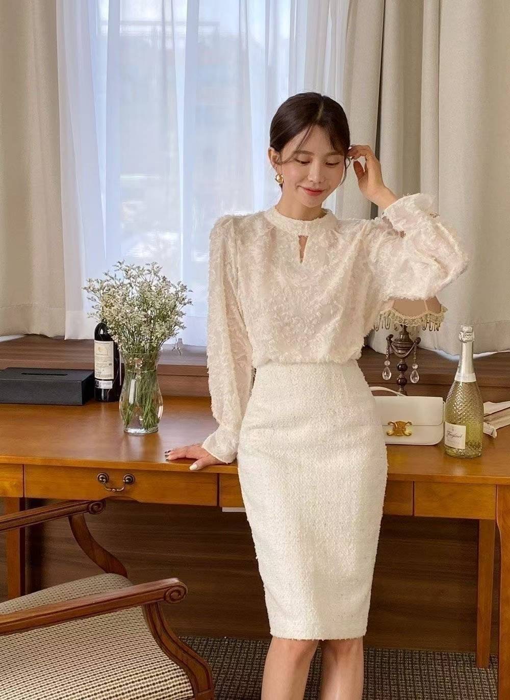 OLIVIA東大門㊣代購女裝新品時尚推薦真品25秋冬襯衫蕾絲衫OLIVIA襯衫/蕾絲衫