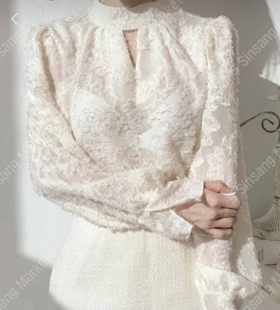 OLIVIA東大門㊣代購女裝新品時尚推薦真品25秋冬襯衫蕾絲衫OLIVIA襯衫/蕾絲衫圖色2