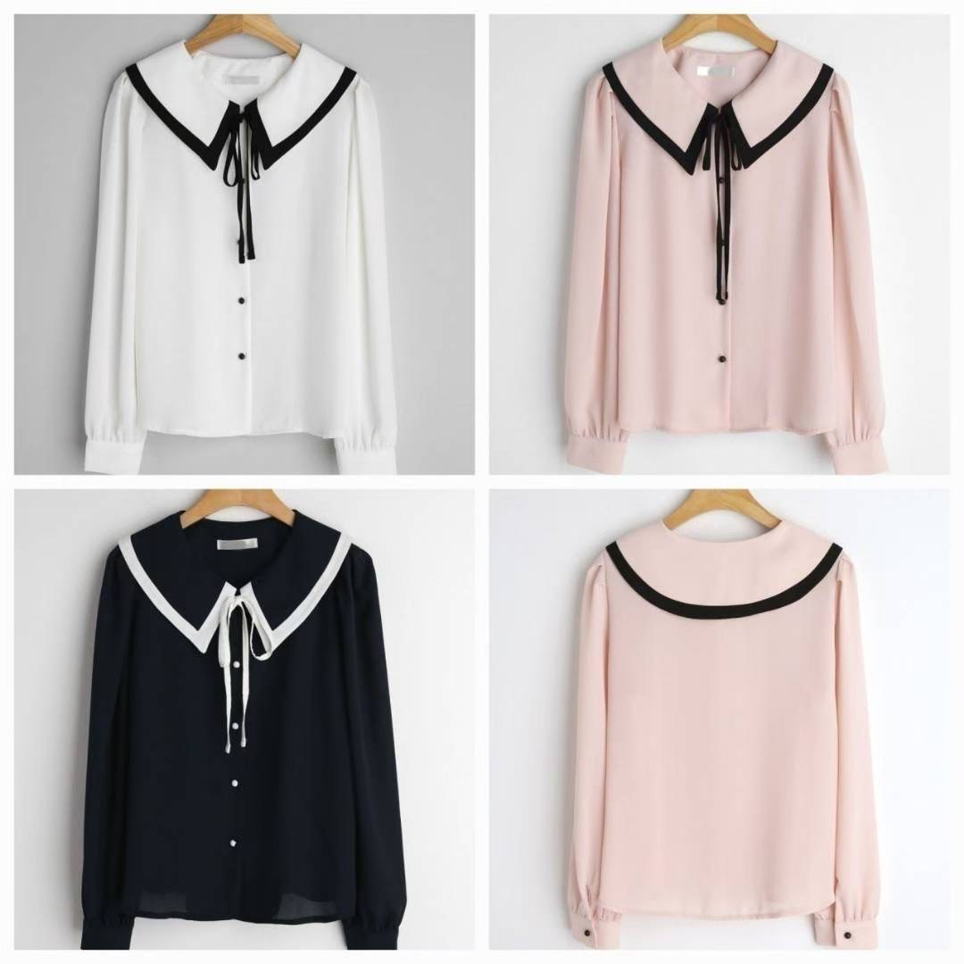 OLIVIA韓國代購㊣女士新品時尚推薦25秋冬休閑職業襯衫蕾絲衫OLIVIA襯衫/蕾絲衫