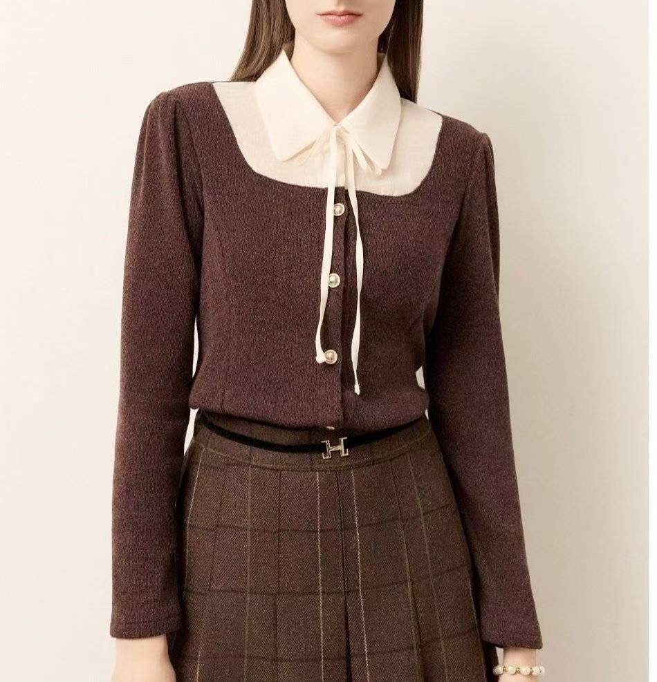 OLIVIA韓國直郵㊣女士新品職業推薦時尚休閑真品熱賣針織衫OLIVIA針織衫圖色1