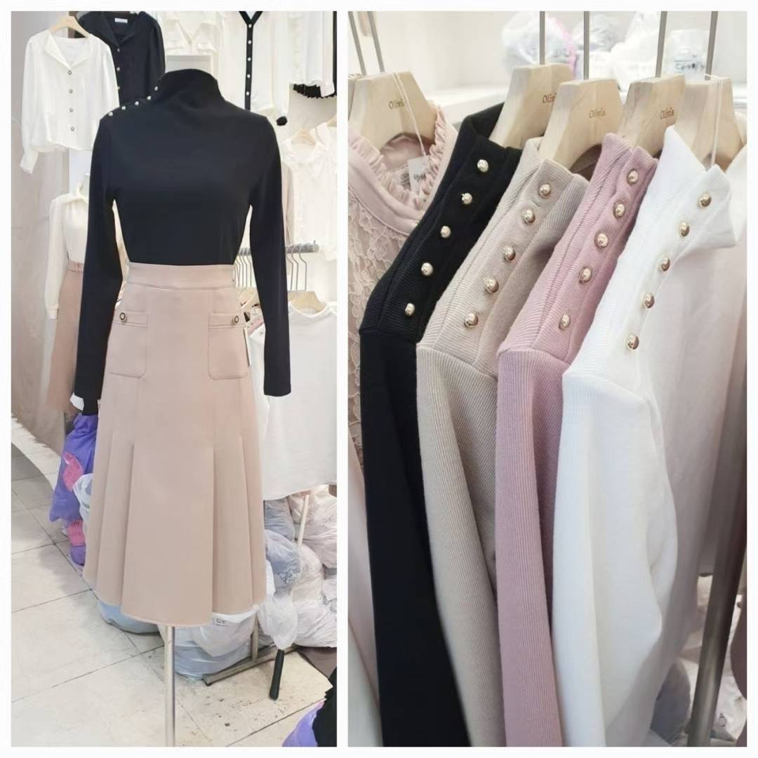 OLIVIA東大門㊣直郵女裝新品休閑職業25秋冬真品人氣長袖T恤OLIVIA長袖T恤