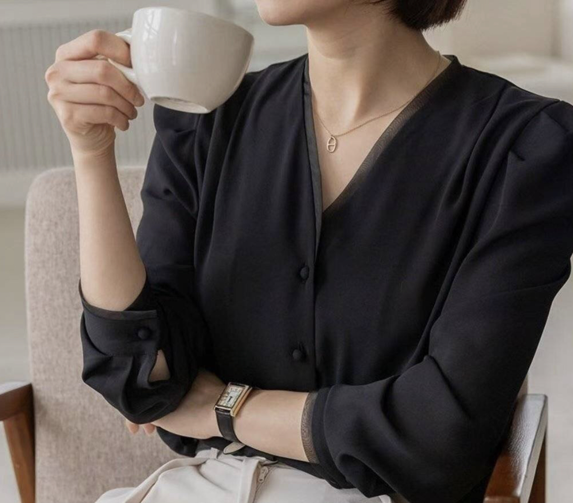 OLIVIA韓國直郵㊣女裝新品時尚熱賣推薦人氣職業襯衫蕾絲衫OLIVIA襯衫/蕾絲衫圖色4