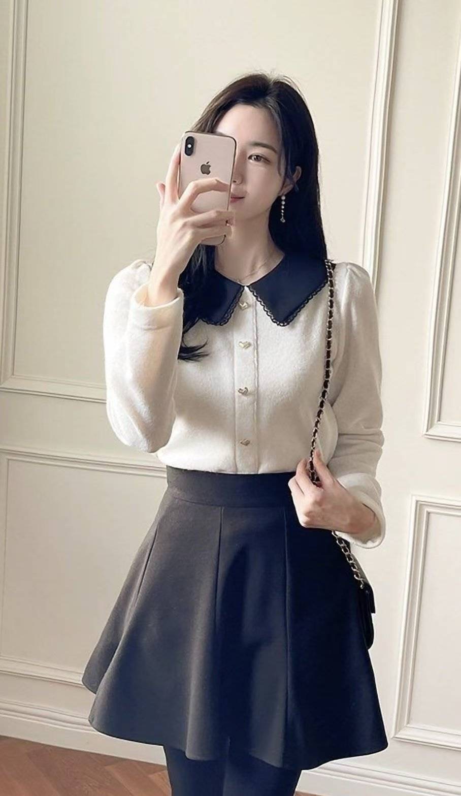 OLIVIA東大門㊣代購女士新品時尚推薦人氣真品休閑襯衫蕾絲衫OLIVIA襯衫/蕾絲衫圖色1