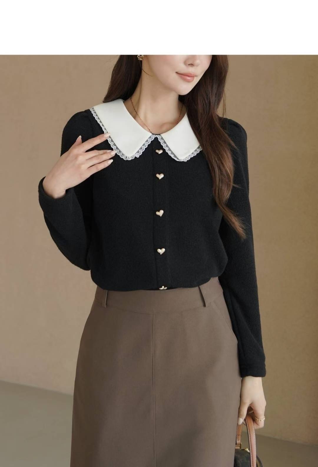 OLIVIA東大門㊣代購女士新品時尚推薦人氣真品休閑襯衫蕾絲衫OLIVIA襯衫/蕾絲衫圖色2