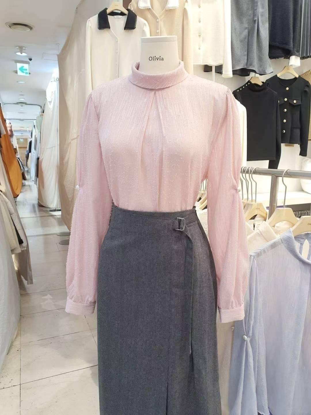 OLIVIA東大門㊣實拍女裝新品熱賣職業休閑真品推薦襯衫蕾絲衫OLIVIA襯衫/蕾絲衫圖色3