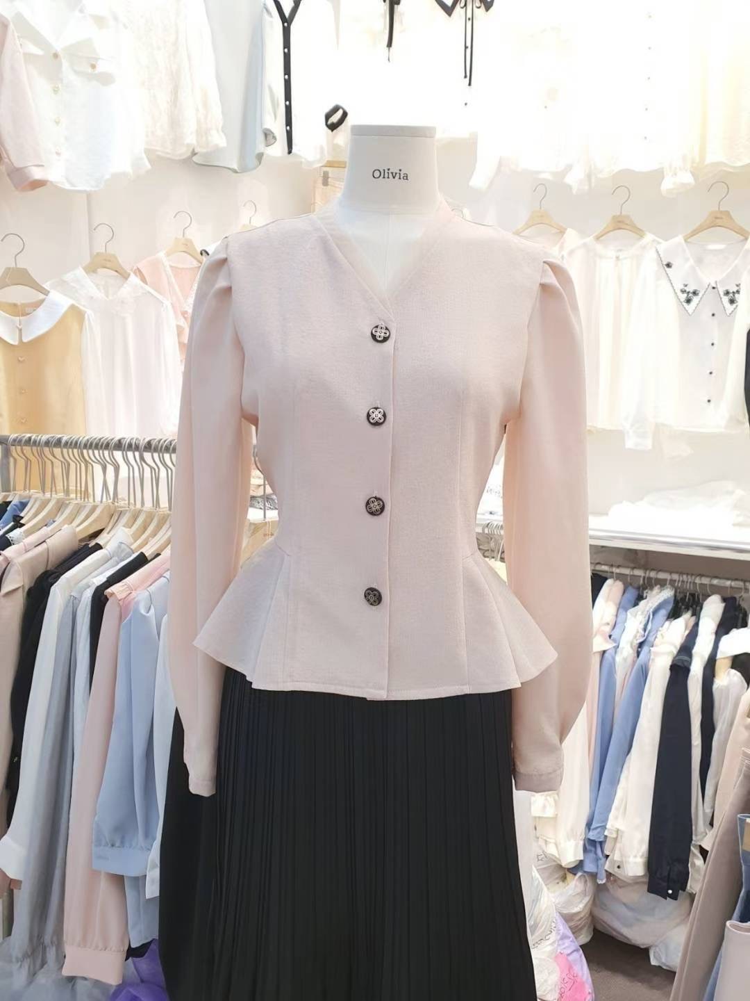 OLIVIA東大門㊣直郵女裝新品推薦職業休閑真品熱賣襯衫蕾絲衫OLIVIA襯衫/蕾絲衫圖色2