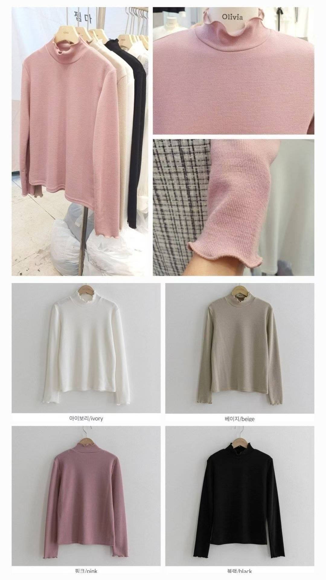 OLIVIA韓國直郵㊣女士新品推薦職業休閑人氣時尚真品長袖T恤OLIVIA長袖T恤