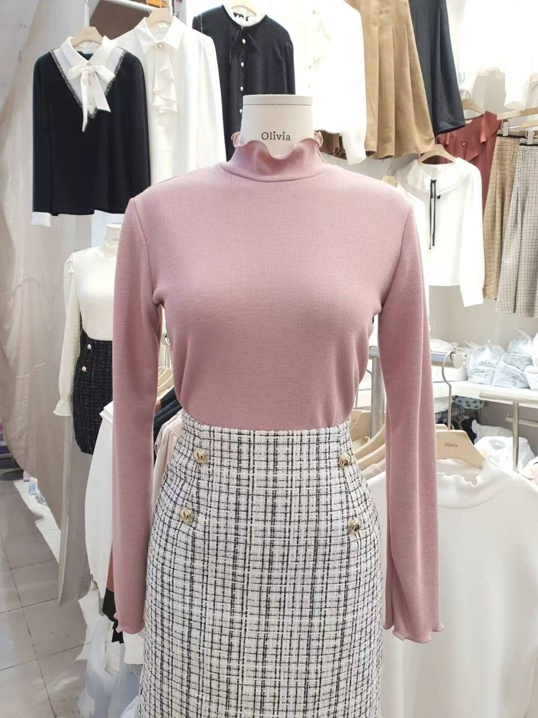 OLIVIA韓國直郵㊣女士新品推薦職業休閑人氣時尚真品長袖T恤OLIVIA長袖T恤圖色4