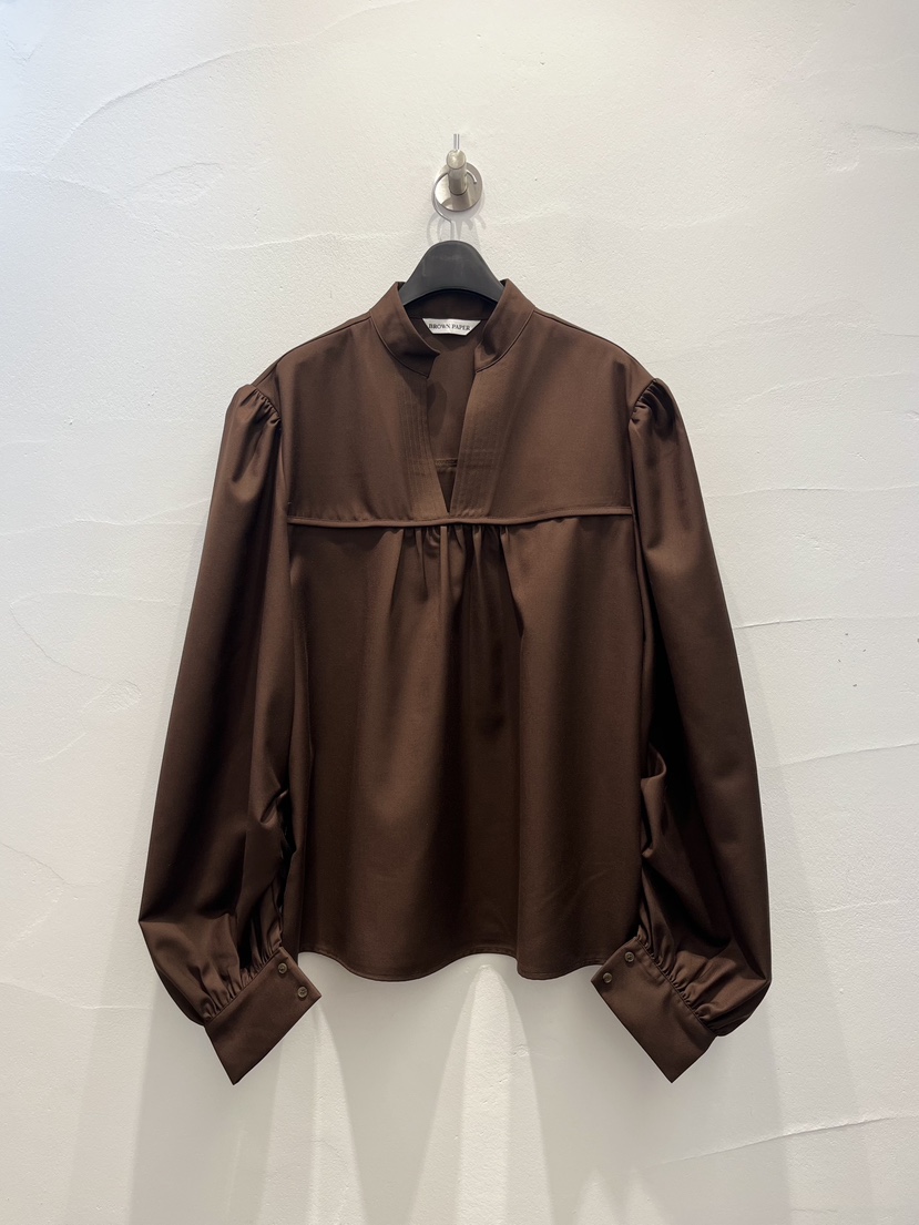 BROWN PAPER-S東大門㊣代購女裝新品25秋冬休閑襯衫蕾絲衫BROWN PAPER-S襯衫/蕾絲衫圖色2