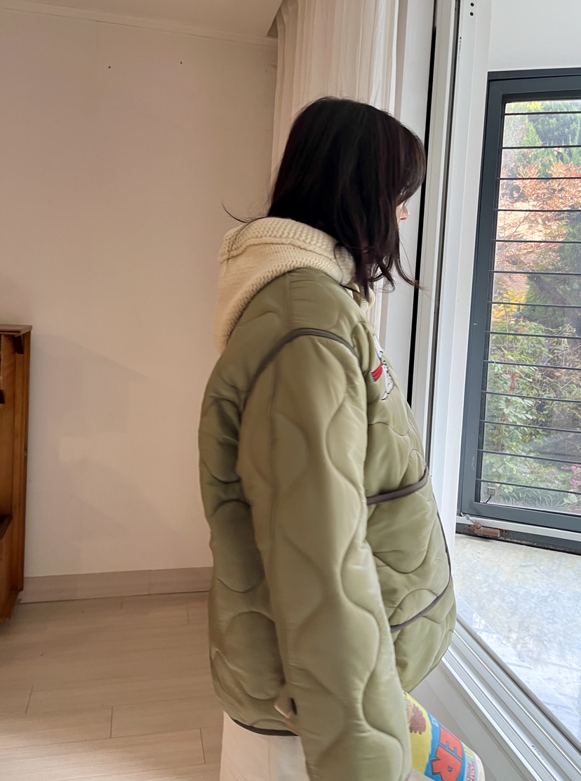 AT NOTE東大門㊣直郵女裝新品推薦短款棉服史努比刺繡絎縫AT NOTE短款棉服