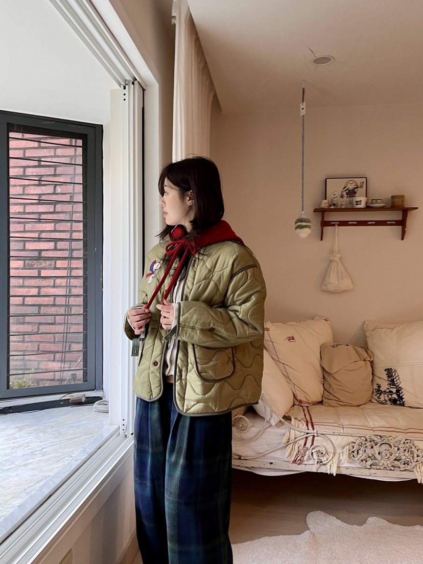 AT NOTE東大門㊣直郵女裝新品推薦短款棉服史努比刺繡絎縫AT NOTE短款棉服