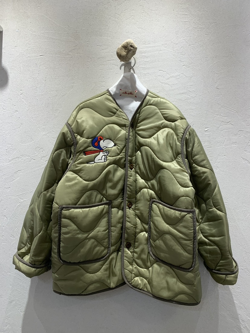 AT NOTE東大門㊣直郵女裝新品推薦短款棉服史努比刺繡絎縫AT NOTE短款棉服圖色1