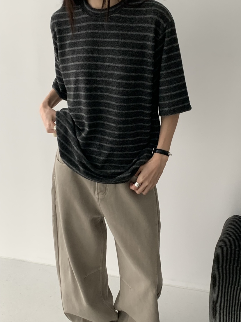 RIVER RAIN東大門㊣實拍女裝新品推薦真品25秋冬時尚熱賣T恤RIVER RAINT恤圖色3黑色