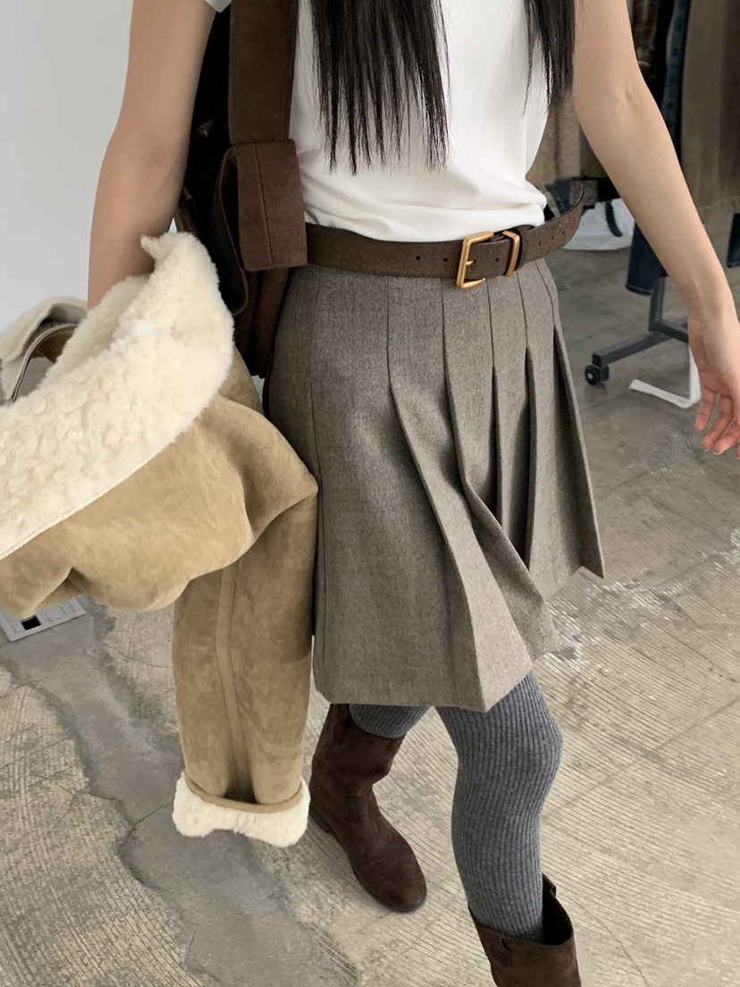 RIVER RAIN東大門㊣代購女士新款真品休閑時尚推薦25秋冬短裙RIVER RAIN短裙