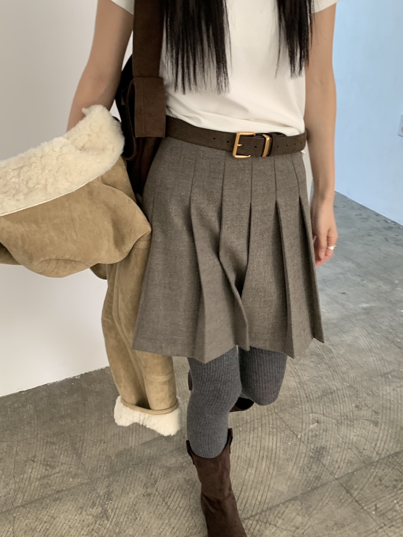 RIVER RAIN東大門㊣代購女士新款真品休閑時尚推薦25秋冬短裙RIVER RAIN短裙