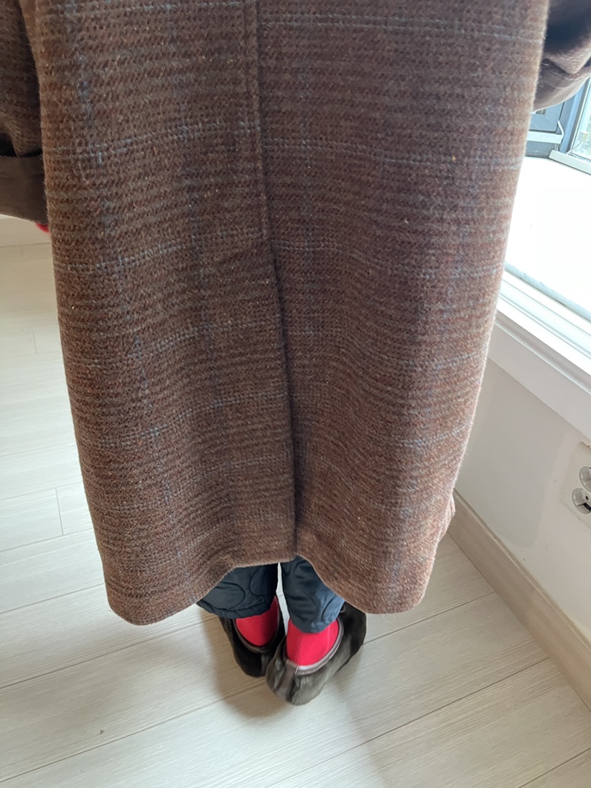 AT NOTE東大門㊣實拍女士新款職業熱賣時尚中長款大衣格子AT NOTE中長款大衣