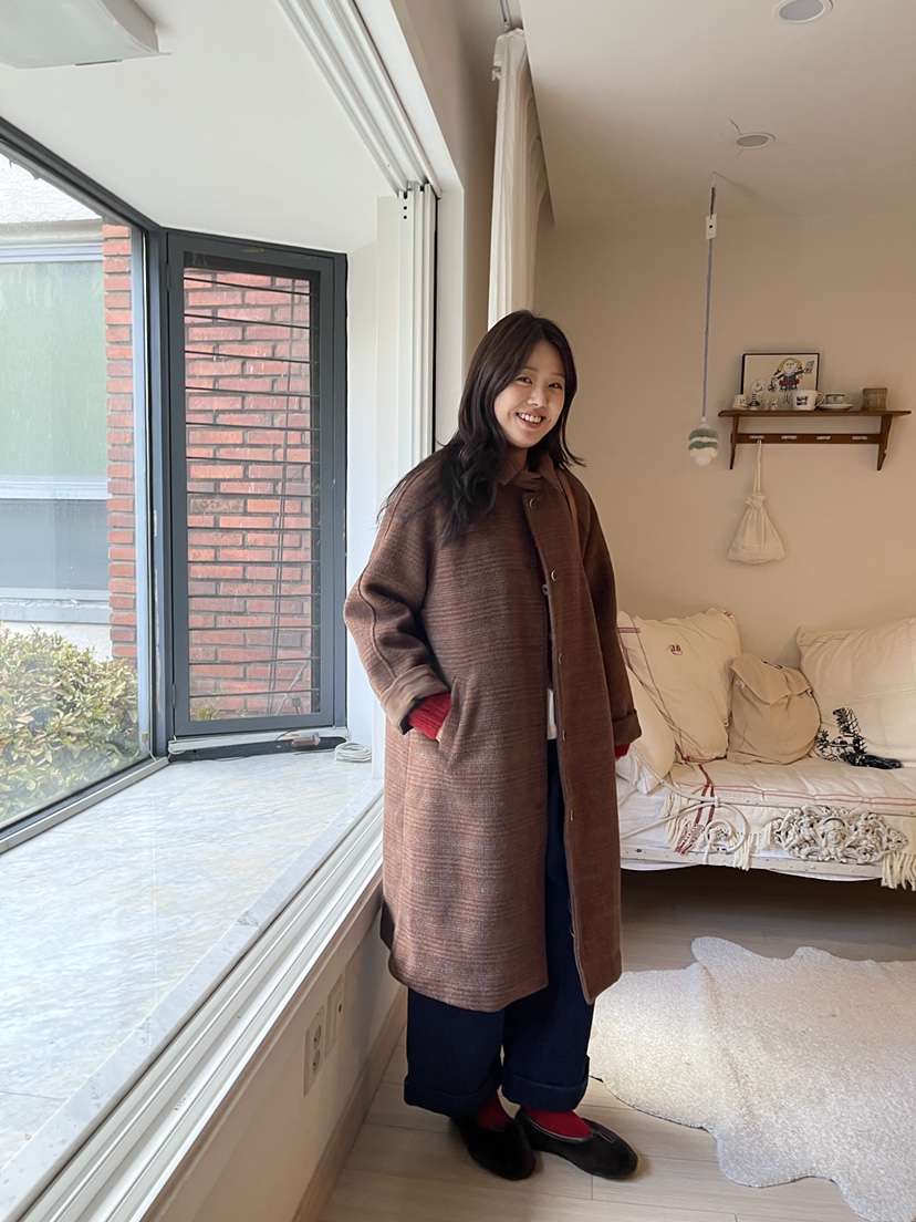 AT NOTE東大門㊣實拍女士新款職業熱賣時尚中長款大衣格子AT NOTE中長款大衣