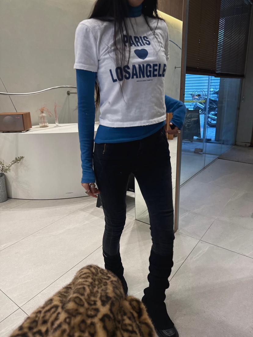 ABBEYLEE東大門㊣直郵女裝新品25秋冬時尚牛仔褲緊身褲拉鏈ABBEYLEE牛仔褲