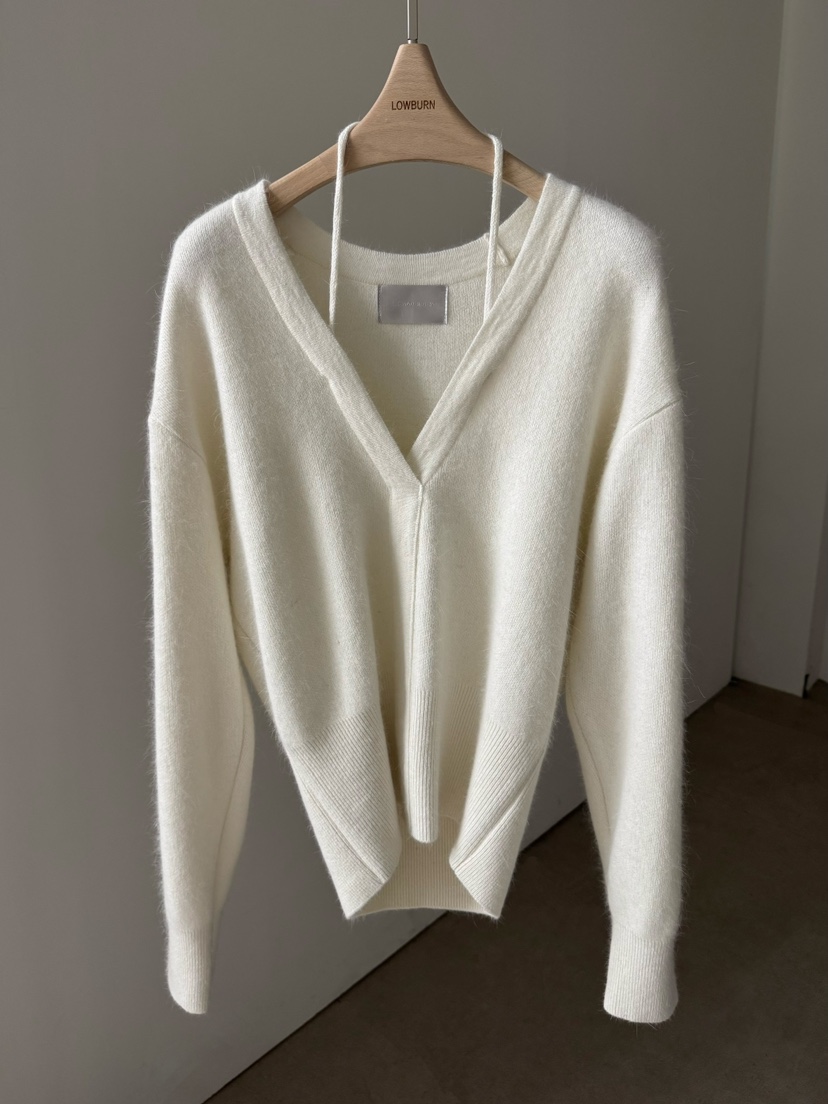 LOWBURN韓國直郵㊣女士新款時尚休閑25秋冬針織衫安哥拉羊毛LOWBURN針織衫圖色1