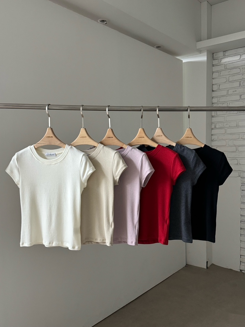 LOWBURN韓國直郵㊣女裝新品職業25秋冬時尚推薦人氣熱賣T恤LOWBURNT恤