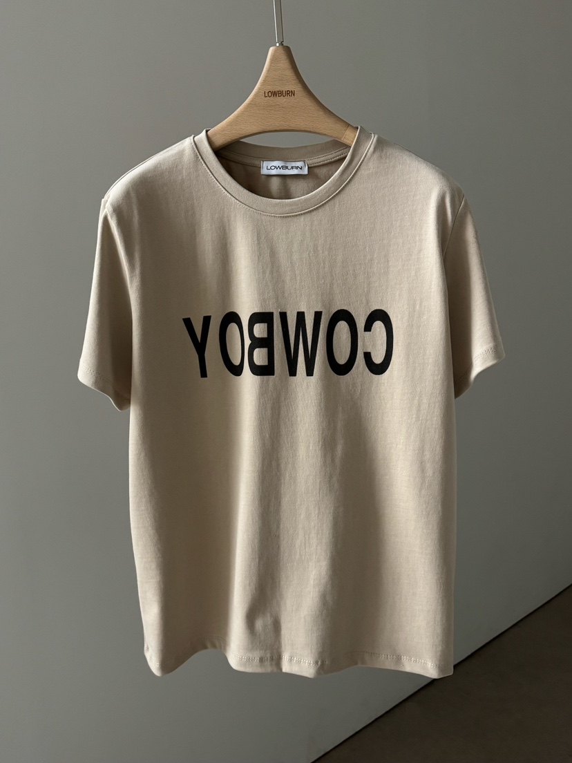 LOWBURN韓國直郵㊣女裝新品職業25秋冬時尚推薦人氣熱賣T恤LOWBURNT恤圖色2