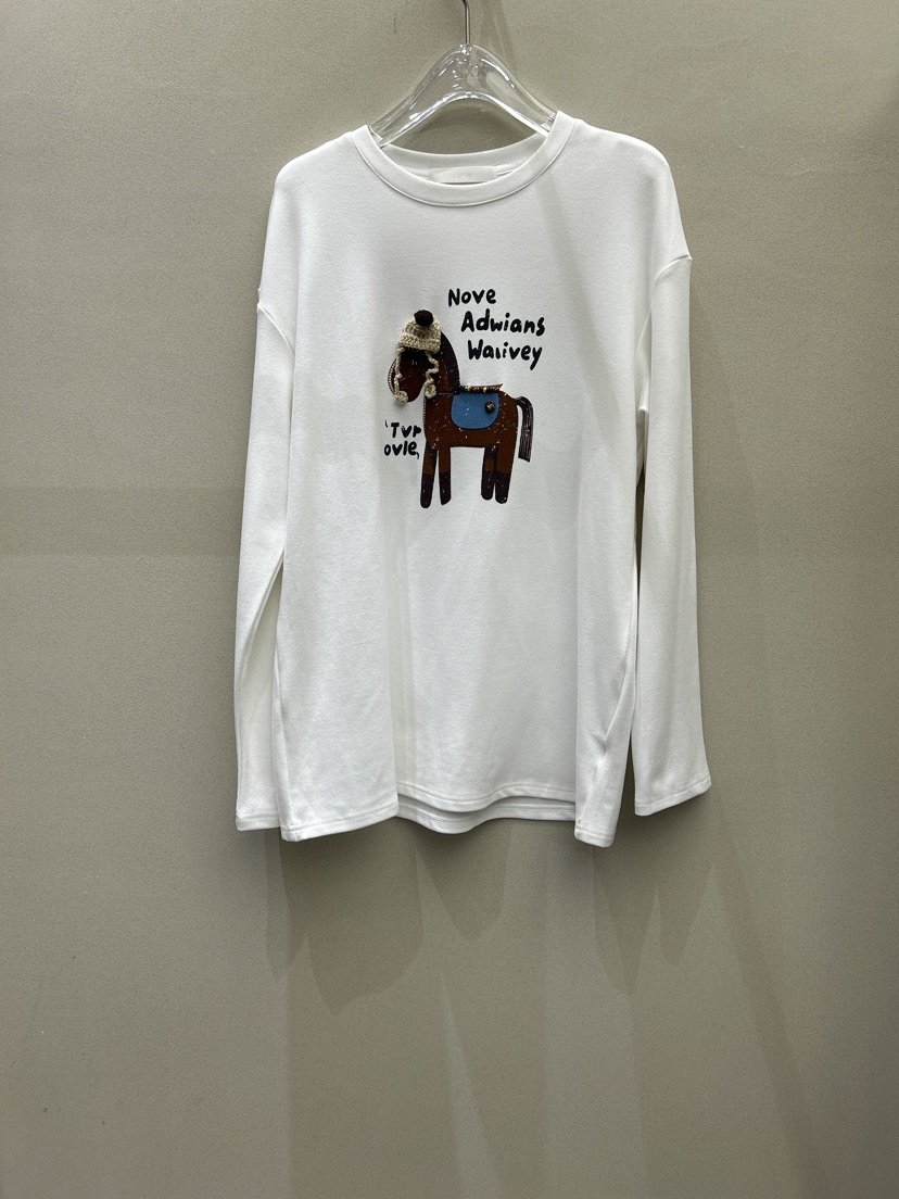 LATTE-P東大門㊣直郵女裝新品推薦25秋冬時尚職業休閑長袖T恤LATTE-P長袖T恤圖色1