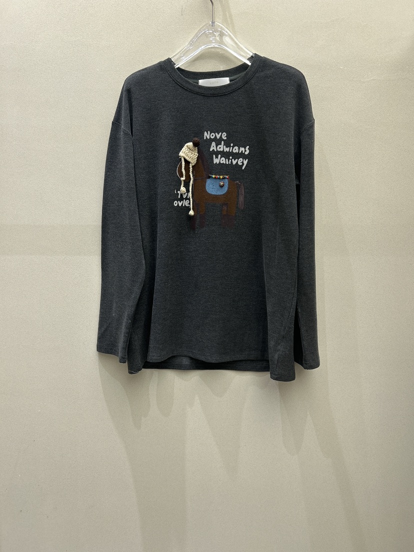 LATTE-P東大門㊣直郵女裝新品推薦25秋冬時尚職業休閑長袖T恤LATTE-P長袖T恤圖色2