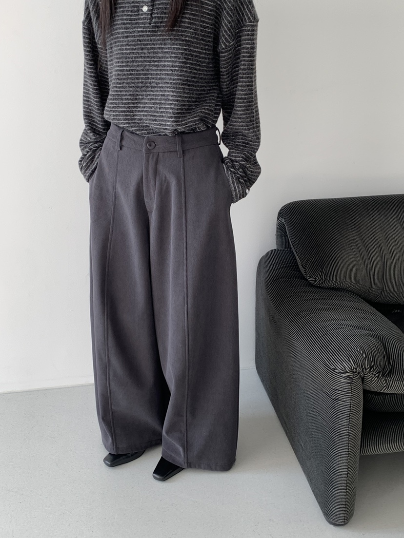 RIVER RAIN東大門㊣實拍女裝新款推薦真品25秋冬休閑褲燈芯絨RIVER RAIN休閑褲圖色3墨色