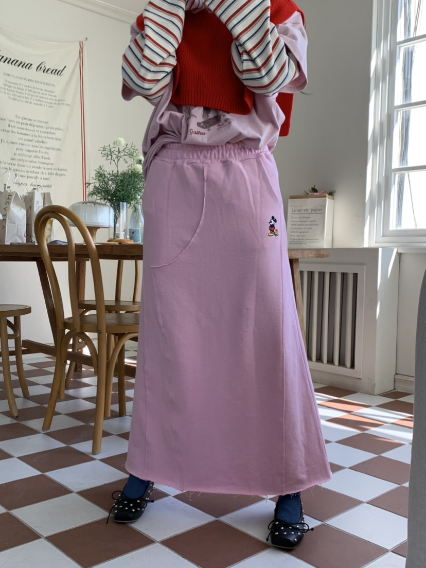 DE LINE韓國代購㊣女裝新品職業真品推薦25秋冬休閑長裙打折DE LINE長裙圖色1