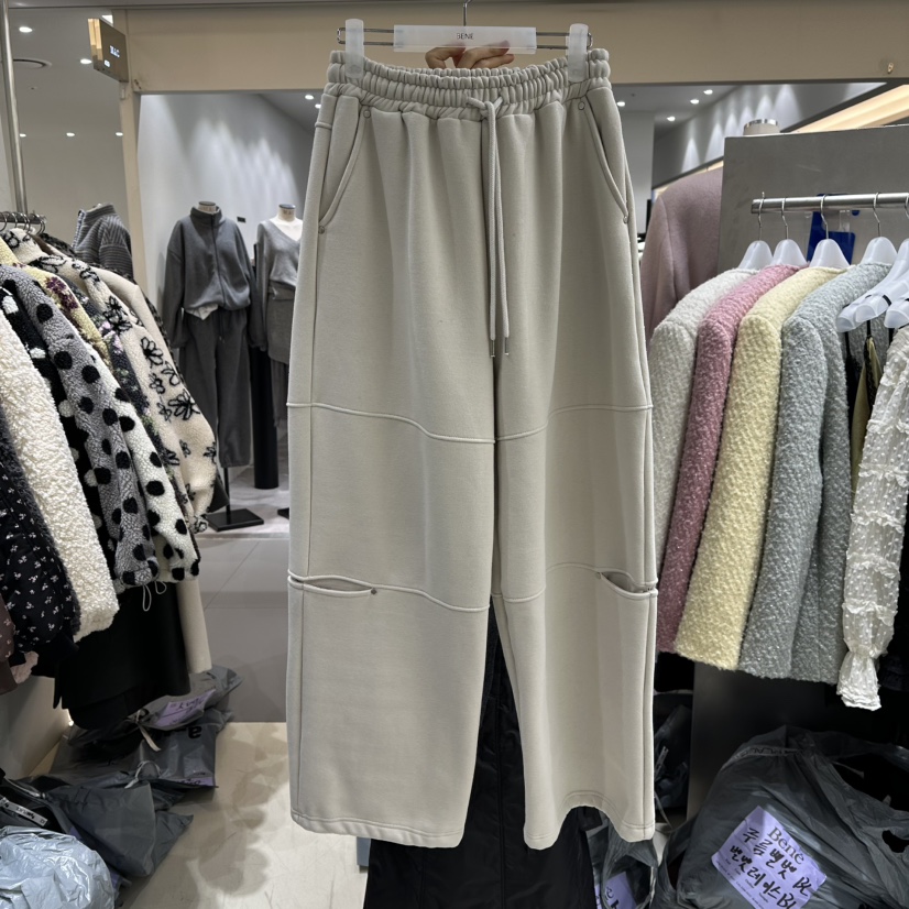 BENE東大門㊣實拍女裝新款人氣真品熱賣休閑時尚休閑褲加絨BENE休閑褲圖色1