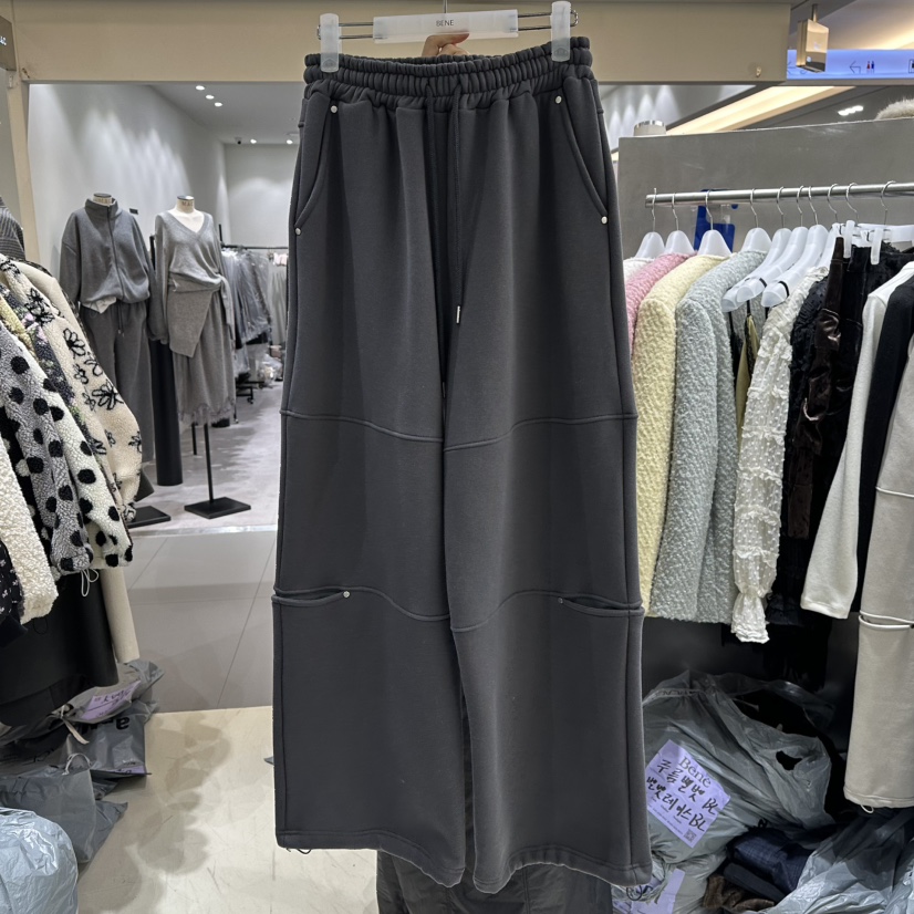 BENE東大門㊣實拍女裝新款人氣真品熱賣休閑時尚休閑褲加絨BENE休閑褲圖色3墨色