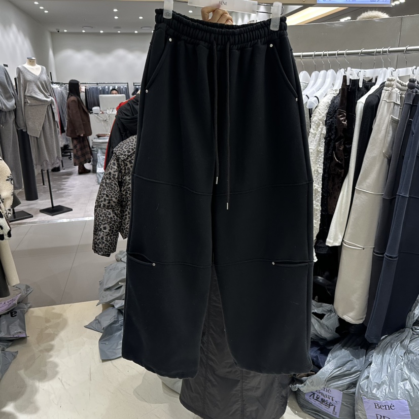 BENE東大門㊣實拍女裝新款人氣真品熱賣休閑時尚休閑褲加絨BENE休閑褲圖色5黑色