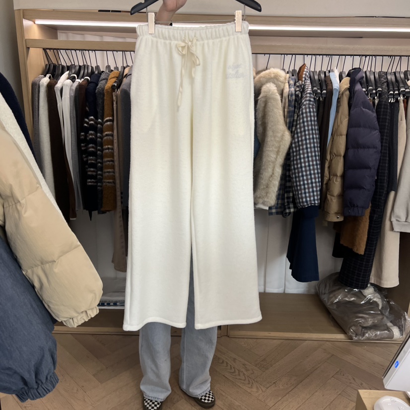 OBJET韓國直郵㊣女裝新款真品時尚職業熱賣人氣推薦25秋冬休閑褲love us u/OBJET休閑褲圖色1