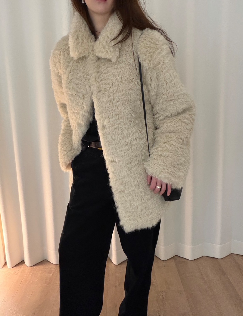 COMETE東大門㊣直郵女士新品休閑人氣職業推薦25秋冬短款大衣COMETE短款大衣