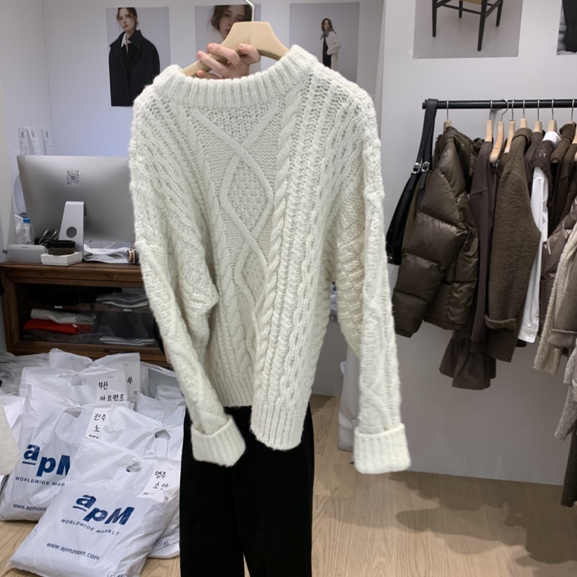 OURIN東大門㊣代購女裝新款熱賣25秋冬真品時尚休閑人氣毛衣OURIN毛衣