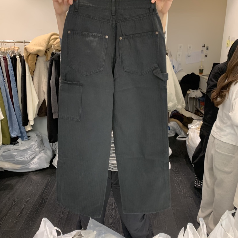 TAFFETA韓國代購㊣女裝新款熱賣25秋冬推薦休閑真品牛仔褲條紋TAFFETA牛仔褲