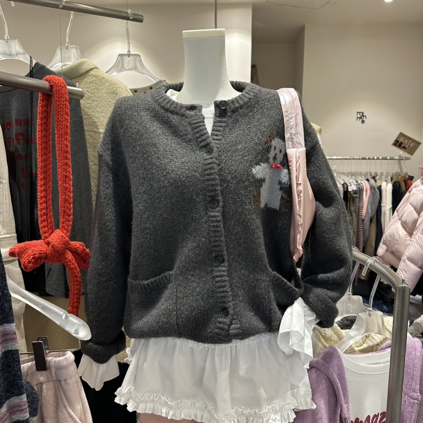 MIMME東大門㊣直郵女裝新款時尚職業真品熱賣人氣針織衫泰迪熊MIMME/LOOKK針織衫圖色2