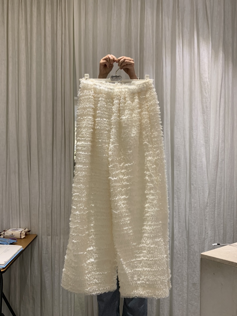 PAPERMOON東大門㊣實拍女裝新款職業25秋冬推薦休閑褲毛皮皮褲paper moon休閑褲圖色1