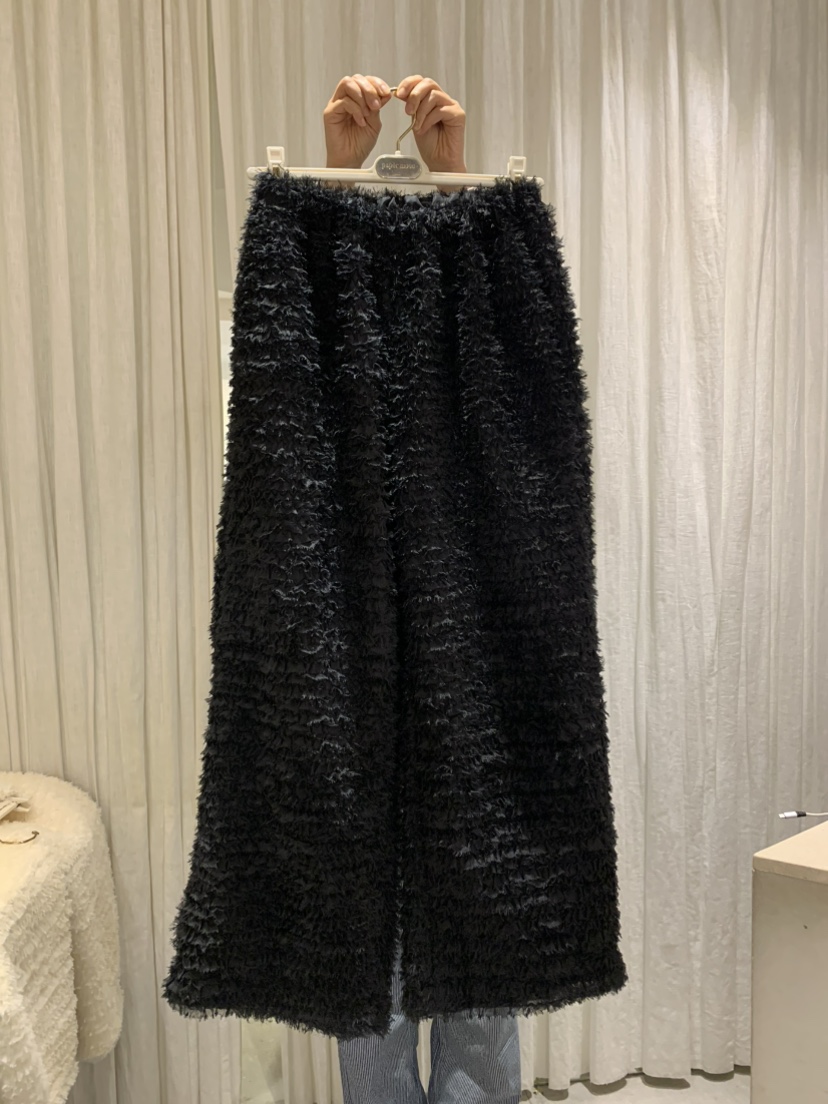 PAPERMOON東大門㊣實拍女裝新款職業25秋冬推薦休閑褲毛皮皮褲paper moon休閑褲圖色2