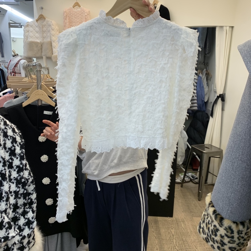 BEEN-A東大門㊣直郵女裝新款人氣休閑25秋冬襯衫蕾絲衫蕾絲BEEN-A襯衫/蕾絲衫