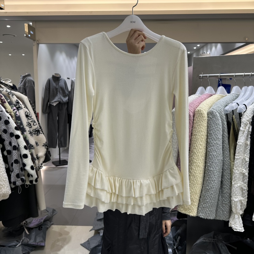 BENE東大門㊣代購女裝新品人氣25秋冬休閑時尚熱賣職業長袖T恤BENE長袖T恤圖色1