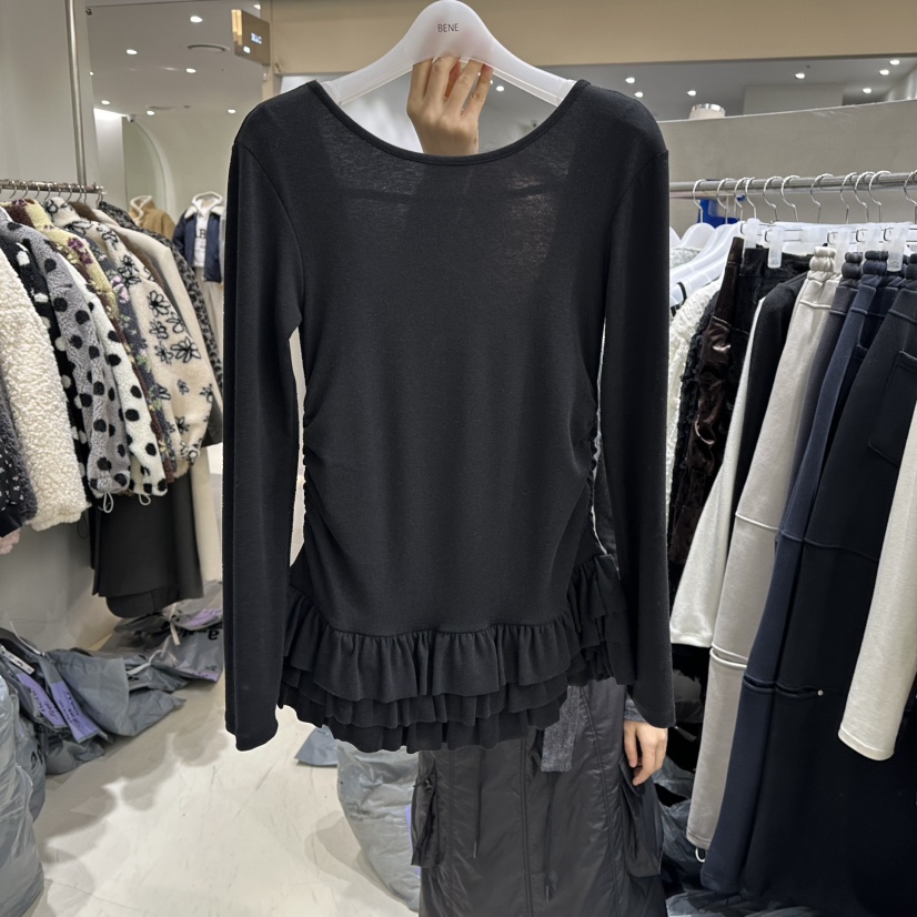 BENE東大門㊣代購女裝新品人氣25秋冬休閑時尚熱賣職業長袖T恤BENE長袖T恤圖色4