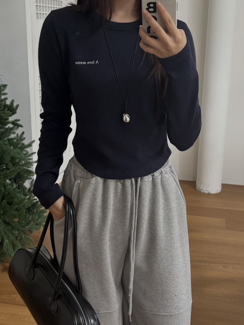 BENE東大門㊣代購女士新品真品人氣25秋冬職業熱賣休閑長袖T恤BENE長袖T恤圖色4深藍色